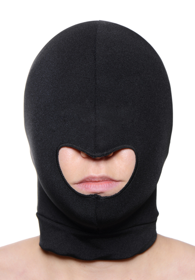 Blindfolds and Hoods - Blow Hole Open Mouth Spandex Hood