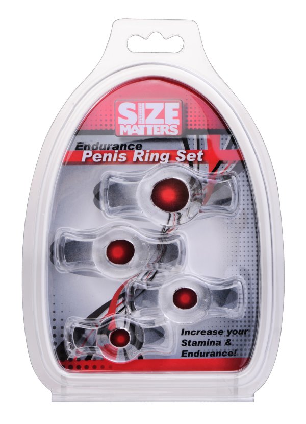 Size Matters - Endurance Clear 4 Ring Penis Set