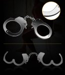 Restraints - Fetish Pleasure Metal Hand Cuffs Silver