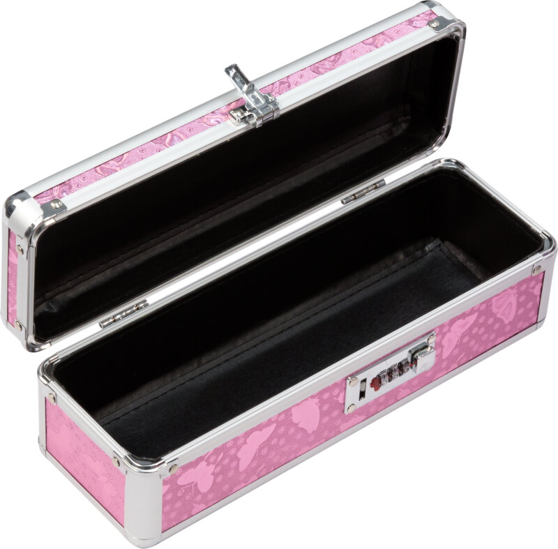 Sex Toy Storage - Lockable Medium Vibrator Case Pink