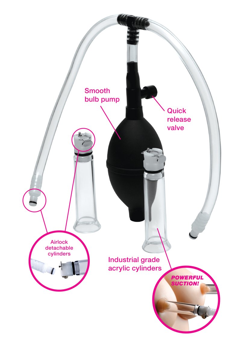 Female Pumps - Nipple Pumping System with Dual Cylinders