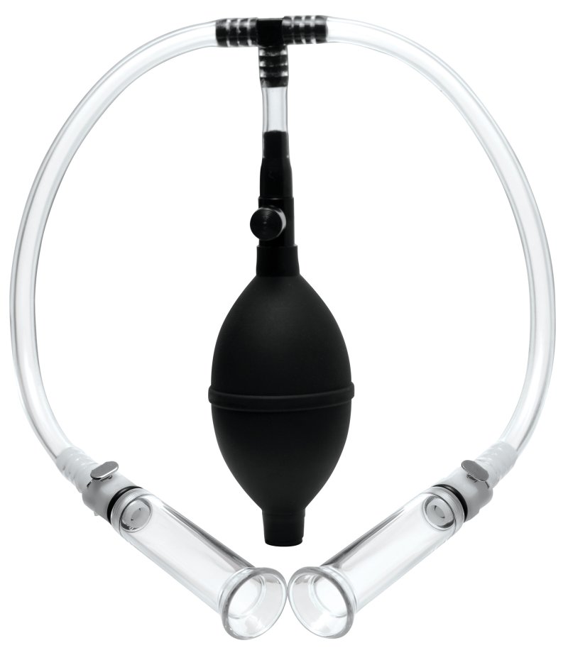 Nipple Pumping System with Dual Cylinders - Size Matters BDSM Nipple Play Female Pumps - Image 8