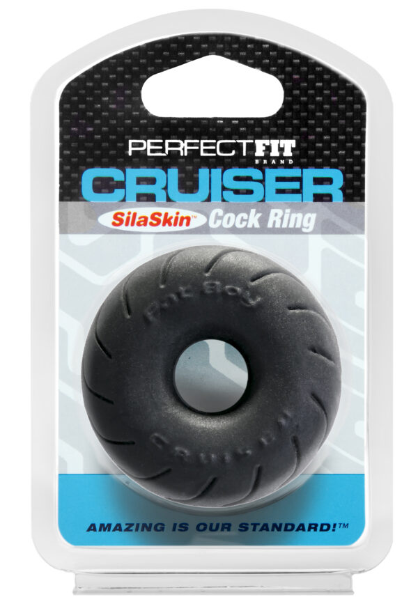 Cruiser Ring 2.5in SilaSkin Black - Cock Rings
