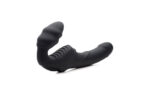 Slim Rider Ribbed Vibrating Silicone Strapless Strap On 2