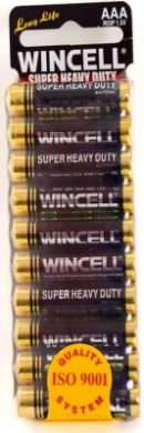 Batteries - Wincell Super Heavy Duty AAA Shrink 10Pk Battery