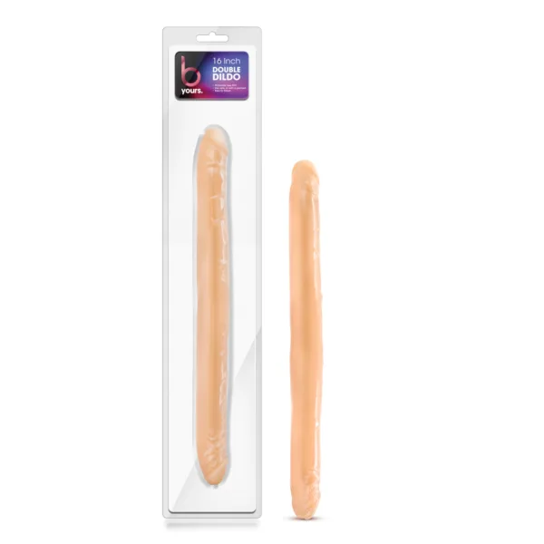 16 inch Double Dildo Perfect For Lesbian Couples 1.6 Inches Of Width Fully Bendable - Dildo Dong Blush  Double Dong - Mindadultshop