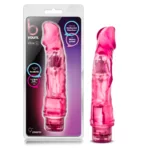 B Yours Vibe 9 inch Waterproof Twist Dial For Easy Vibration Setting - Vibrating Dildo Dong Blush  - Mindadultshop