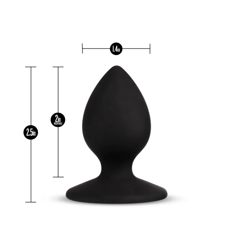 Temptasia Butt Plug Black 2.5 Inch Tapered for Easy Insertion - Butt Plug Anal Blush Temptasia - Image 3